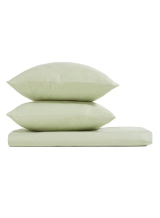 Soft Touch Fitted Bedsheet + 2 Pillowcase Sage King - v1548587019/N17908889A_1