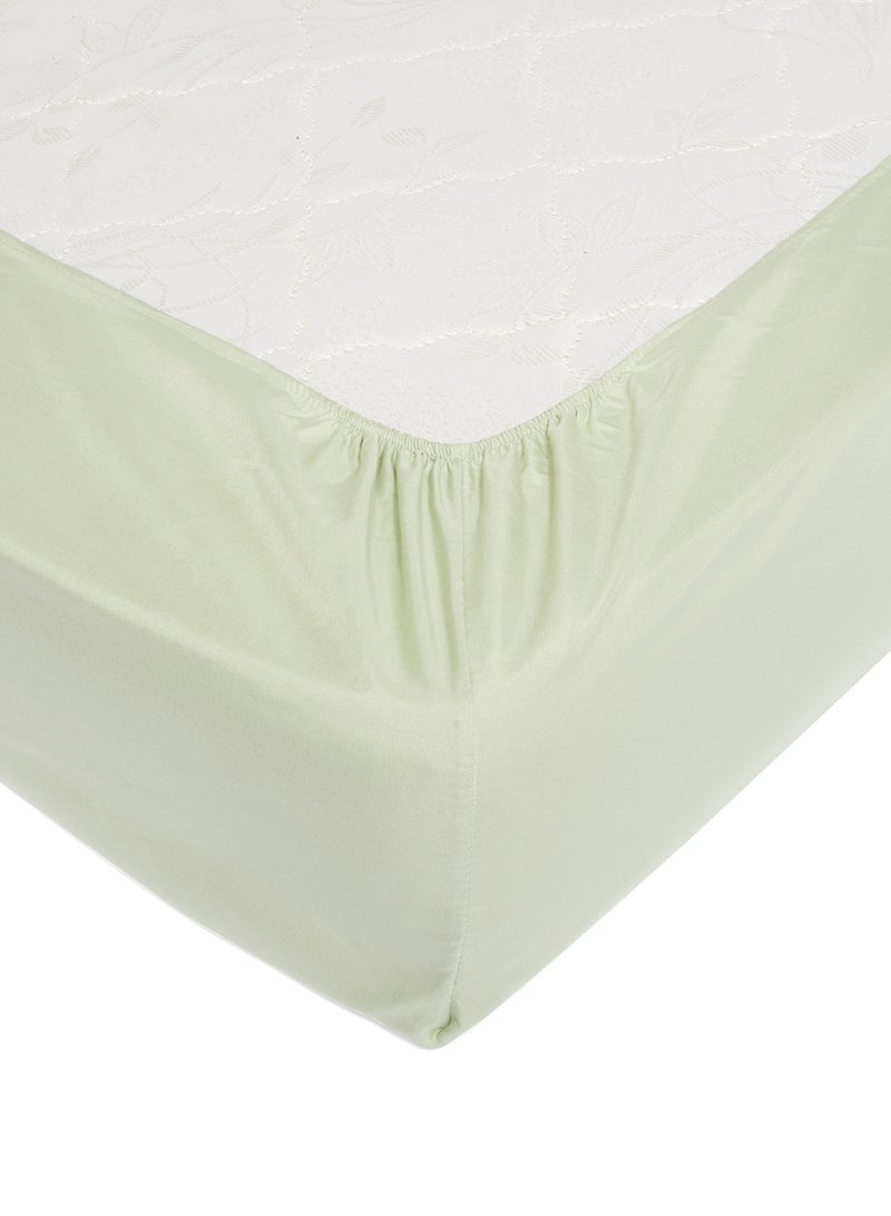 Soft Touch Fitted Bedsheet + 2 Pillowcase Sage King