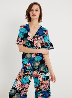 keguay Floral Printed Jumpsuit Pink/Blue  - Image 3