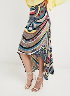 keguay High Rise Printed Skirt Yellow/Blue/White  - Image 1