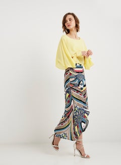 keguay High Rise Printed Skirt Yellow/Blue/White  - Image 3