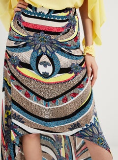keguay High Rise Printed Skirt Yellow/Blue/White  - Image 4