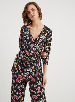 keguay Floral Printed Jumpsuit Black/Pink/Yellow  - Image 3