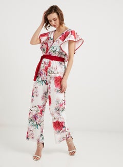 keguay Floral Printed Jumpsuit Pink/White  - Image 1