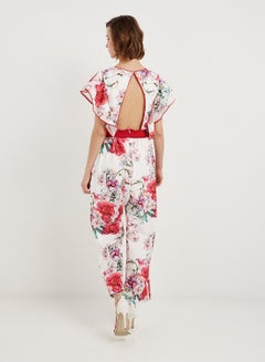 keguay Floral Printed Jumpsuit Pink/White  - Image 2