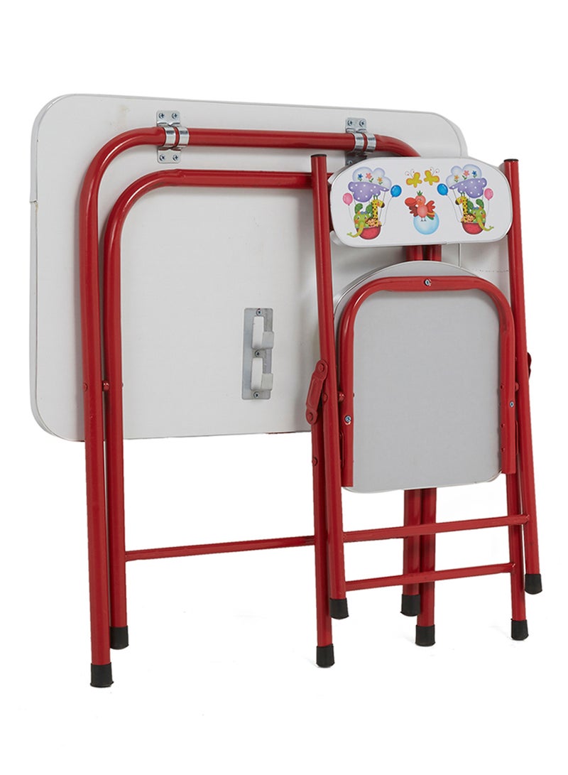 Goldedge Children Educational Back To School Table And Chair White/Red 5kg - Image 4