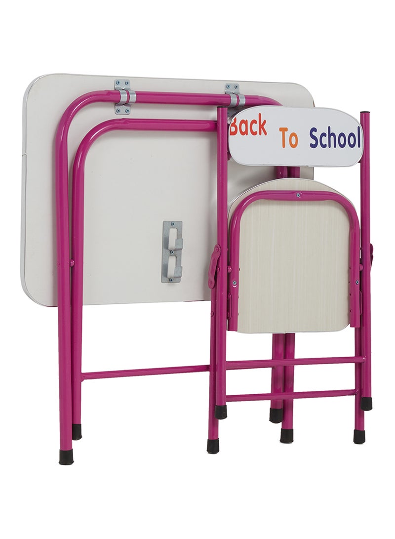Goldedge Children Educational Back To School Table And Chair White/Pink 5kg - Image 4