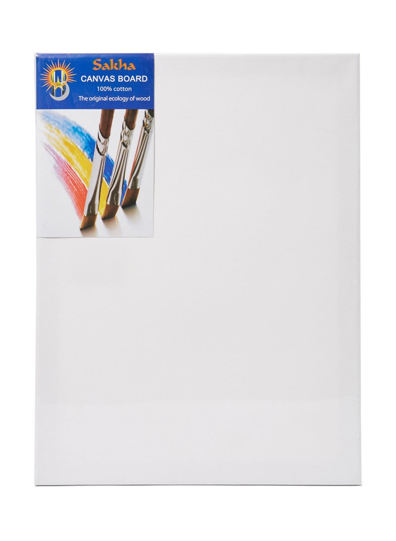 سارفا لوحة صغيرة من قماش الكانفاس مقاس 30 × 40 سم أبيض - Image 1