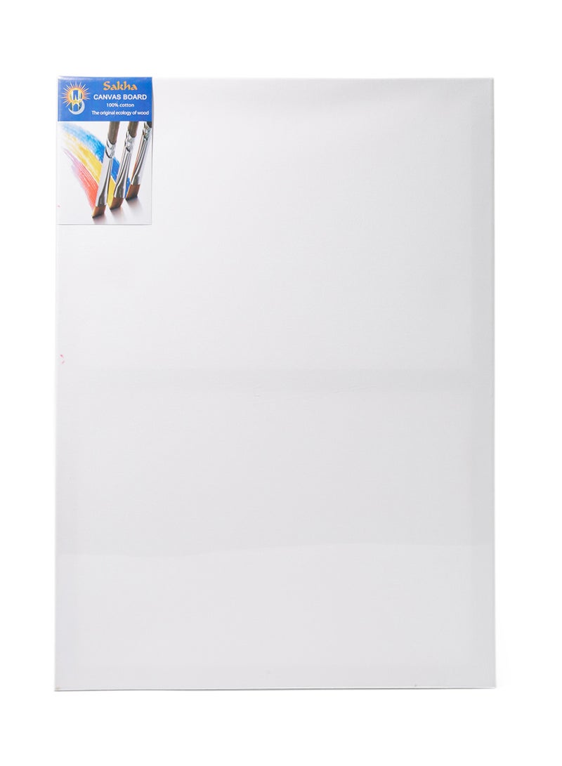سارفا لوحة من قماش الكانفاس القطني، مقاس 50 × 70 سم أبيض - Image 1