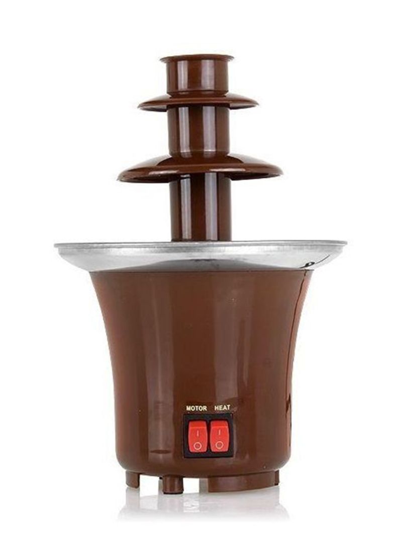 YupFun - 3 Tier Mini Chocolate Fondue Fountain ZFY-6 Brown - Image 1