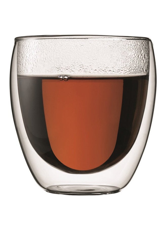 طقم أكواب مزدوجة الجدار بودوم بافينا  من قطعتين شفاف 250ملليلتر - Image 2