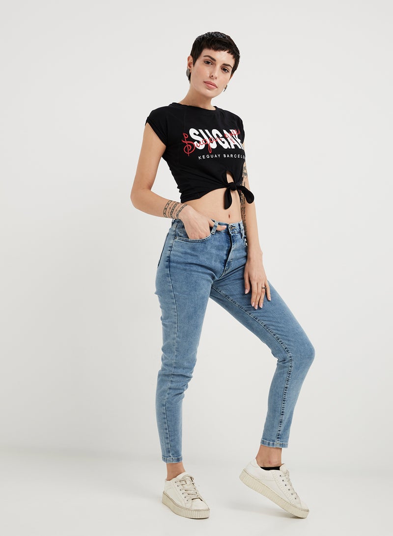 كيغواي بنطال جينز بأزرار أزرق - Image 3
