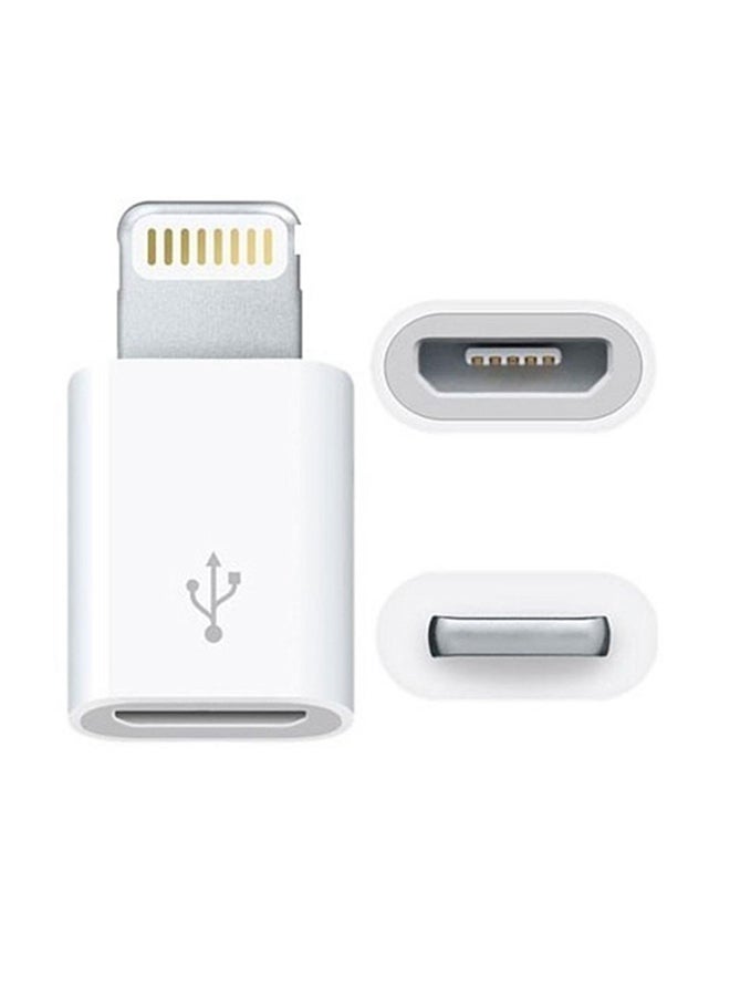 Generic Lightning to Micro USB Adapter White  - Image 2