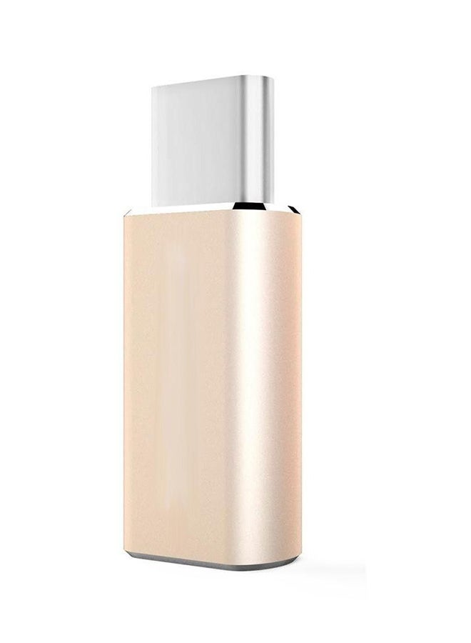 Micro USB To USB Type-C Adapter Gold - Image 3