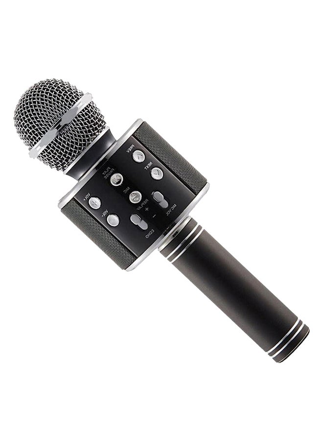 Generic Wireless Handheld Karaoke Microphone WS858 Black/Silver  - Image 1
