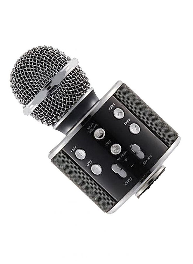 Generic Wireless Handheld Karaoke Microphone WS858 Black/Silver  - Image 2