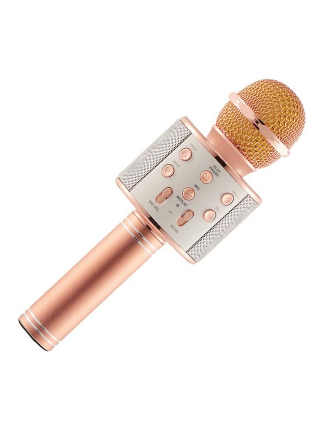 Karaoke Bluetooth Wireless Microphone WS858 Rose Gold  - Image 1
