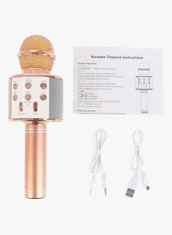 Karaoke Bluetooth Wireless Microphone WS858 Rose Gold  - Image 2