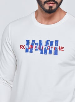 PETRO Solid Long Sleeve Sweatshirt White  - Image 3