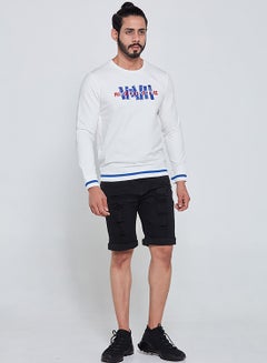 PETRO Solid Long Sleeve Sweatshirt White  - Image 4