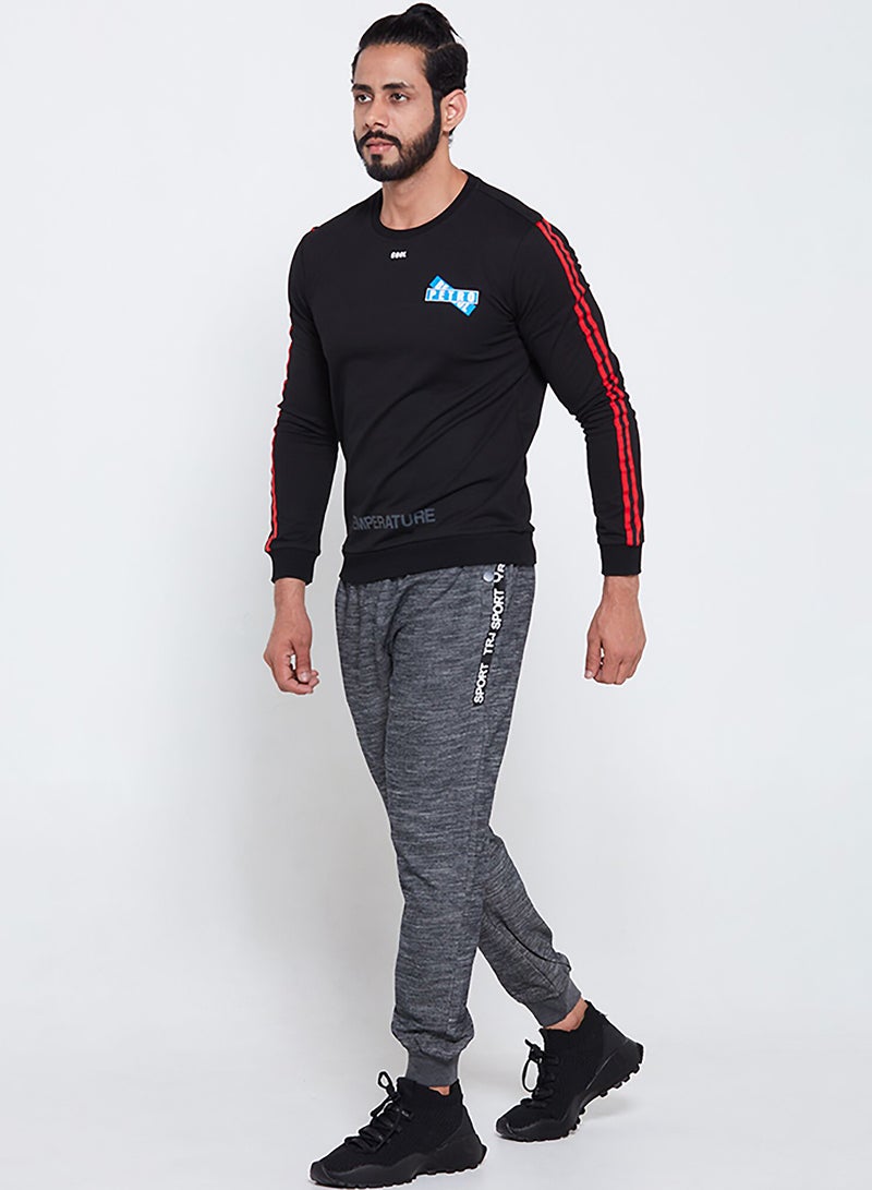 PETRO - Side Stripped Joggers Grey - Image 1