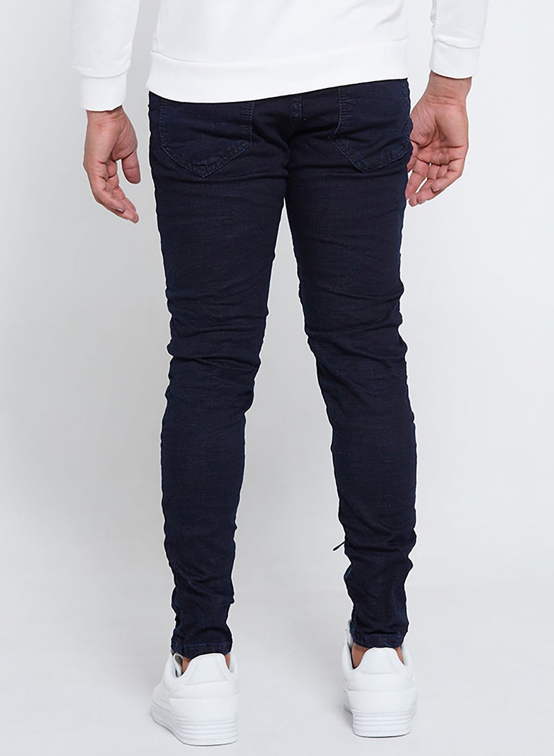 Biker Skin Fit Stretchable Jeans Blue - v1548656542/N20452728V_2