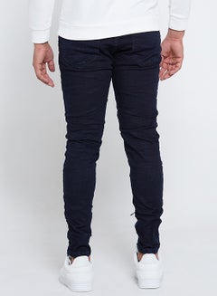 PETRO Biker Skin Fit Stretchable Jeans Blue  - Image 2