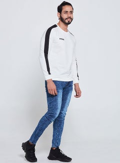 بترو بنطال جينز مطاطي باهت بقصة ضيقة للغاية أزرق  - Image 4