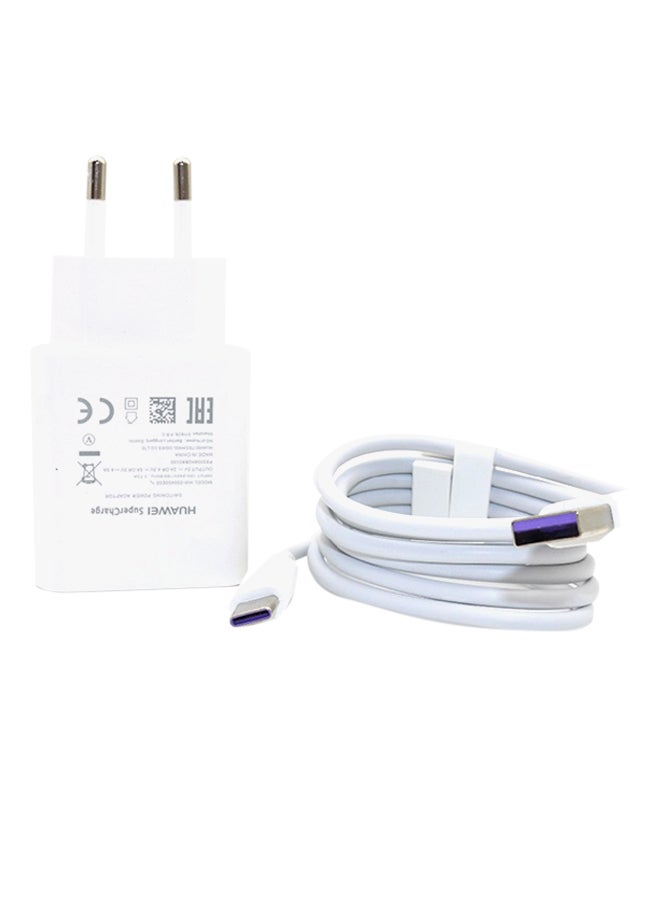 هواوي شاحن هاتف محمول سوبر تشارج Type-C أبيض  - Image 1