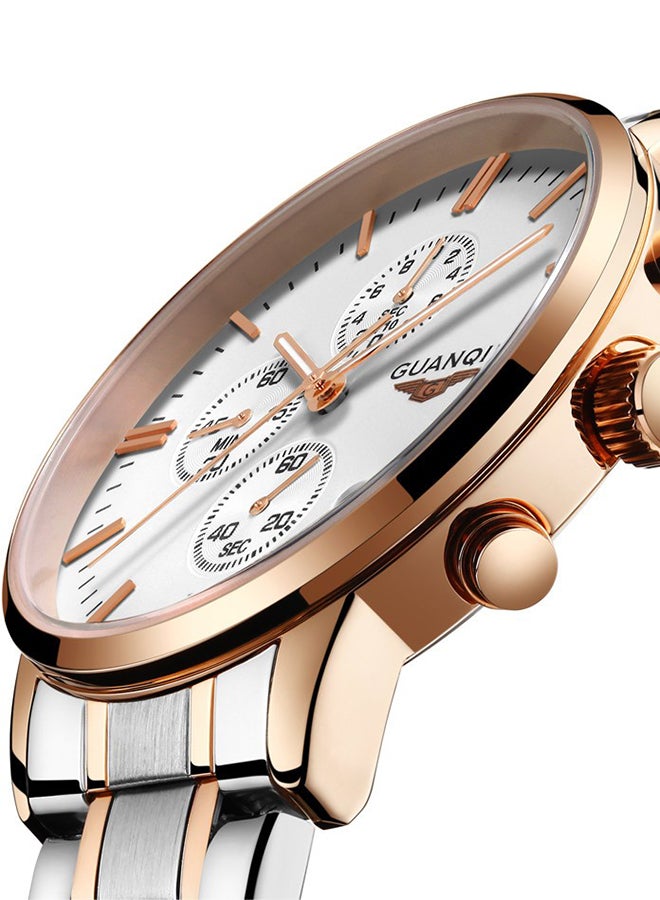 GUANQIN - Men's Water Resistant Stainless Steel Casual Analog Watch SW0021 - Image 1