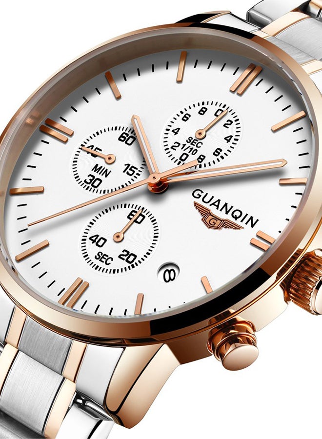 GUANQIN - Men's Water Resistant Stainless Steel Casual Analog Watch SW0021 - Image 1