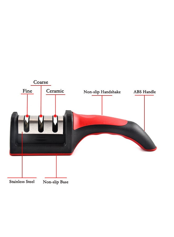 CYTHERIA - 3 Stage Knife Sharpener Black/Red 21x5x5.7centimeter - Image 1