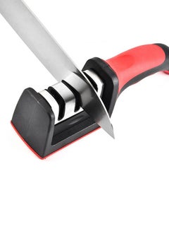CYTHERIA 3 Stage Knife Sharpener Black/Red 21x5x5.7centimeter  - Image 3