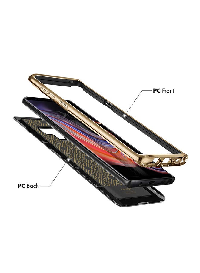 Spigen - La Manon Etui Case Cover For Samsung Galaxy Note 9 Gold Black - Image 1