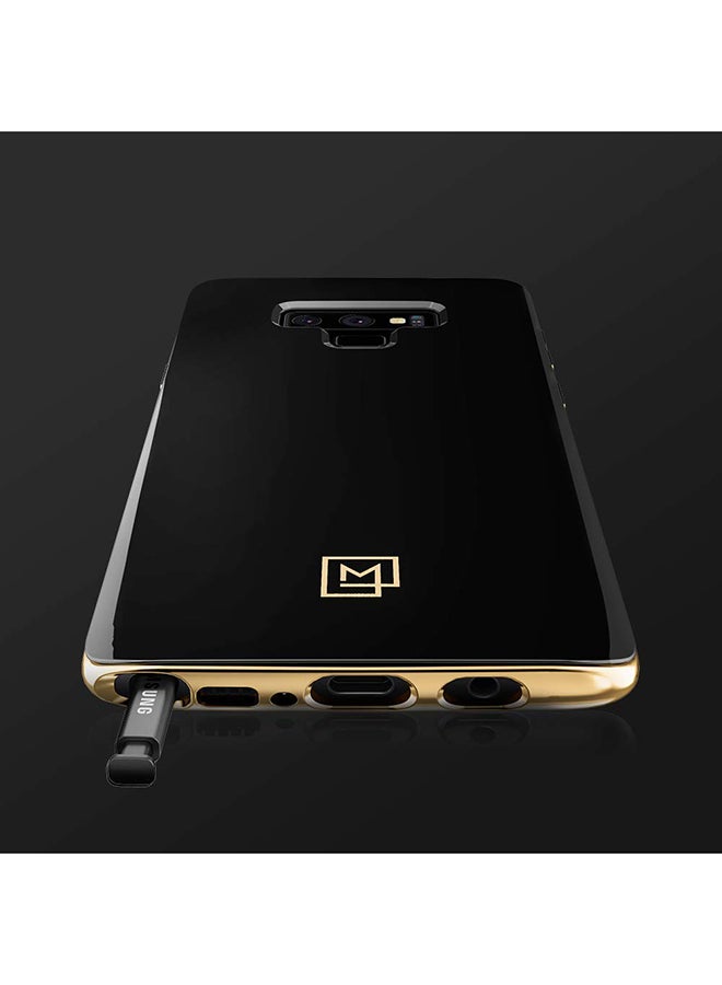 Spigen - La Manon Etui Case Cover For Samsung Galaxy Note 9 Gold Black - Image 1