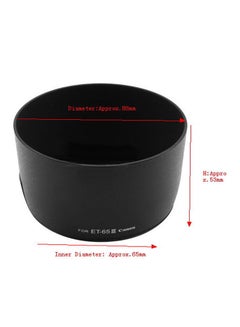 Generic Lens Hood ET-65III For Canon EF 135mm f/2.8 70-210mm f/3.5-4.5 USM Black  - Image 2