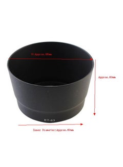 Generic ET-63 Bayonet Lens Hood Shade For Canon EF-S 55-250mm f/4-5.6 IS STM Black  - Image 2