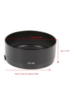 Generic ES-68 Bayonet Mount Len Hood For Canon EF 50mm F/1.8 STM Lens Black  - Image 2