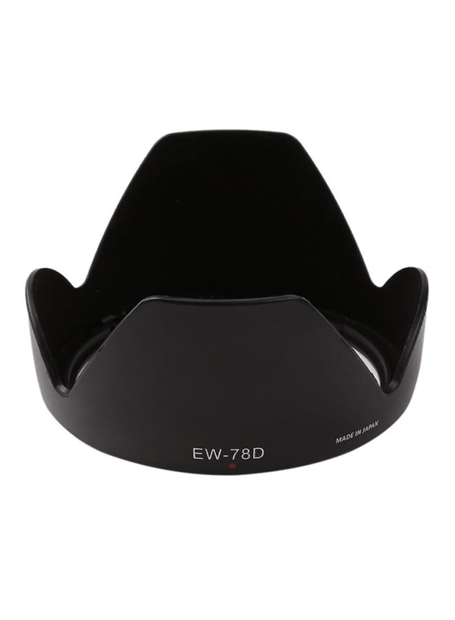 Bayonet Mount EW-78D Camera Lens Hood For Cannon EF-S 18-200mm f/3.5-5.6 IS Black  - Image 2