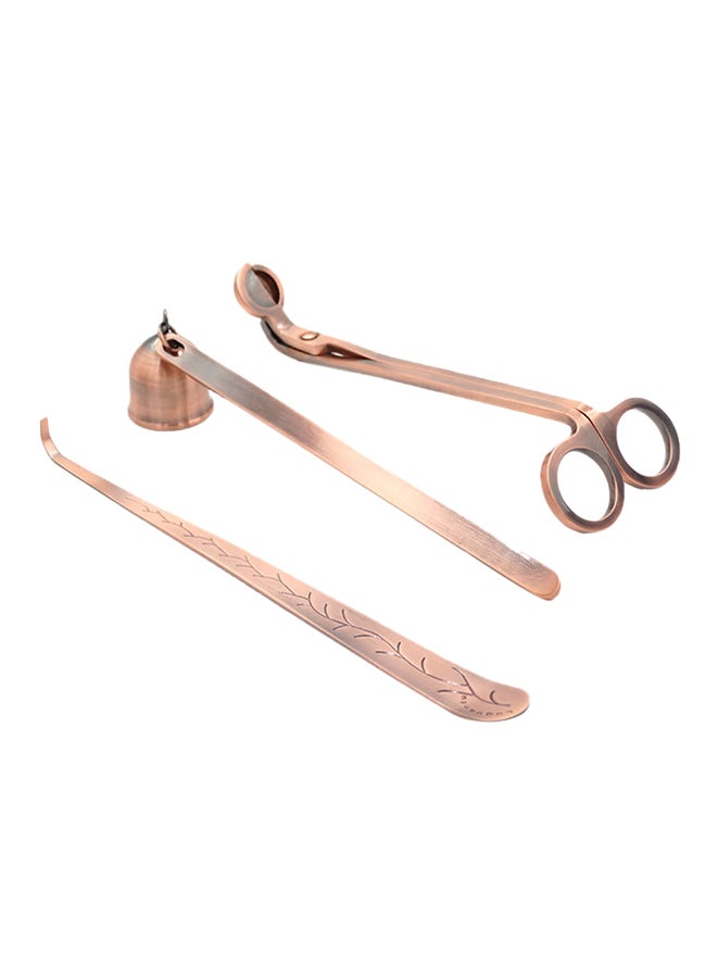 Sharpdo 3-Piece Candle Accessory Set Bronze 20x6x4cm - Image 1