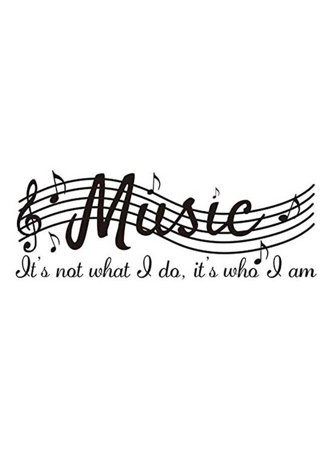 Sharpdo Musical Notes Wall Sticker Black 71 x 25cm - Image 1
