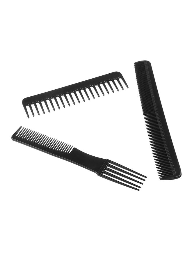 UNIMEIX 10-Piece Professional Salon Hair Comb Black 25cm  - Image 2