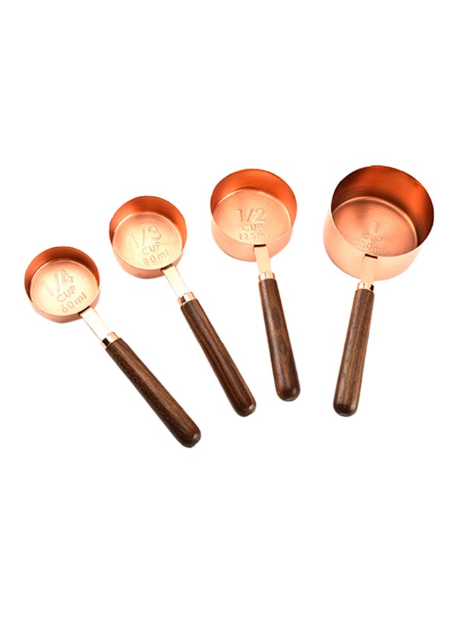 Sharpdo 4-Pieces Stainless Steel Measuring Spoon Gold 250, 125, 80, 60ml - Image 1