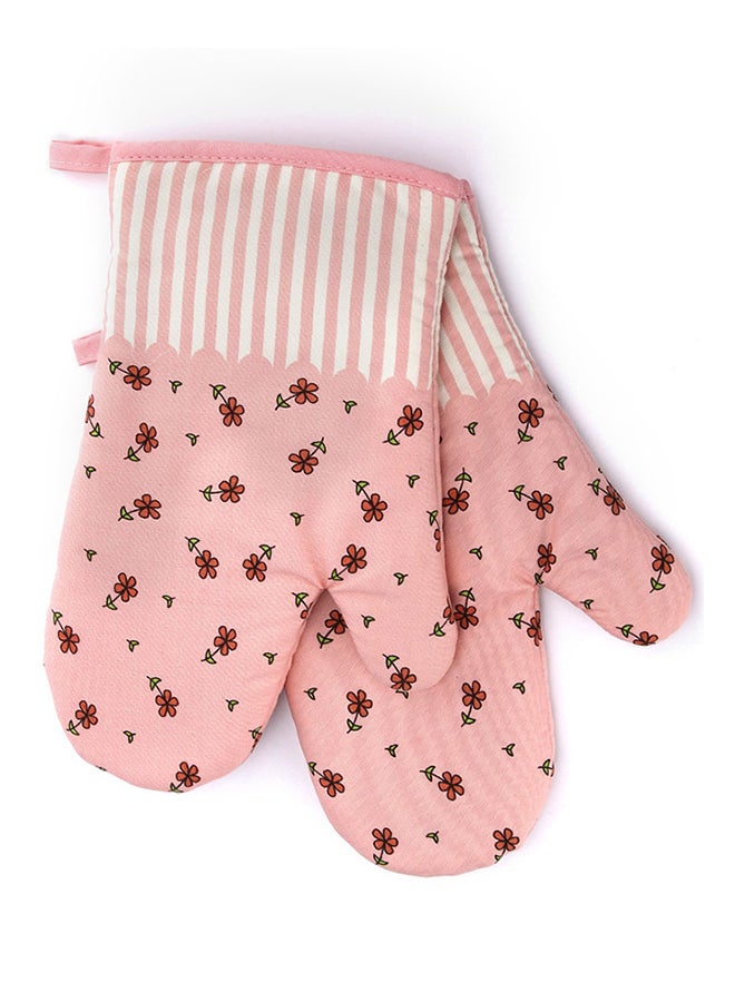 Sharpdo - Anti Steam Oven Glove Pink/Brown 18x28cm - Image 1