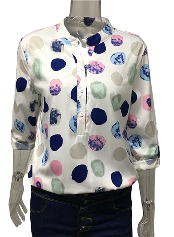 Taniafa V-Neck Buttoned Shirt White  - Image 1