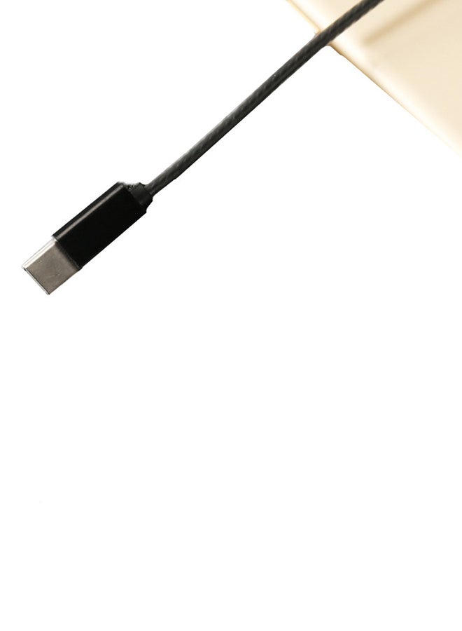 Generic USB Type C Wired In-Ear Extra Bass Noise Cancelling Earphones With Mic And Volume Control Black  - Image 4