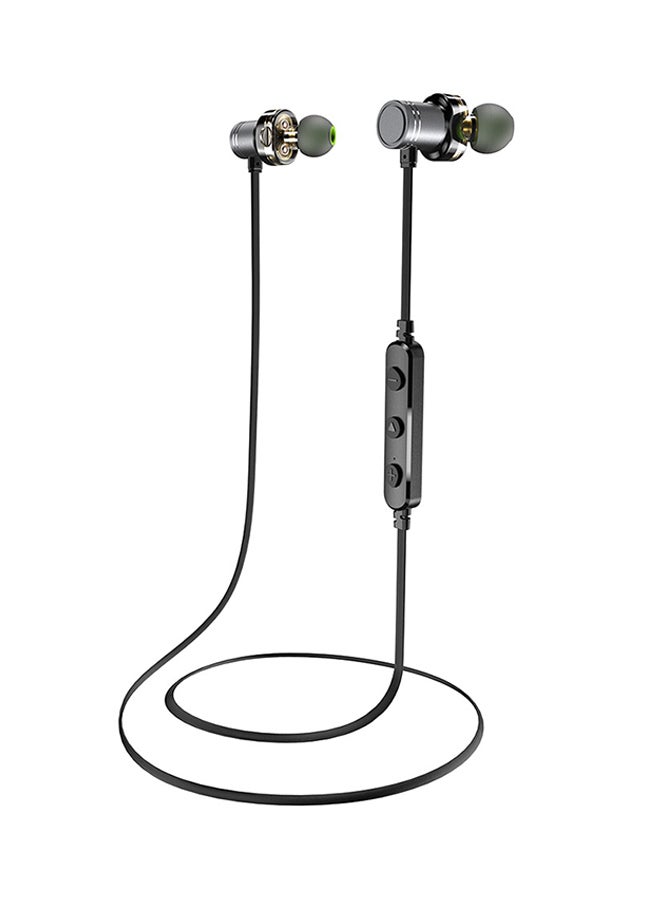 Awei X670BL Dual Drivers Magnetic IPX4 Wireless Bluetooth Earbuds Grey