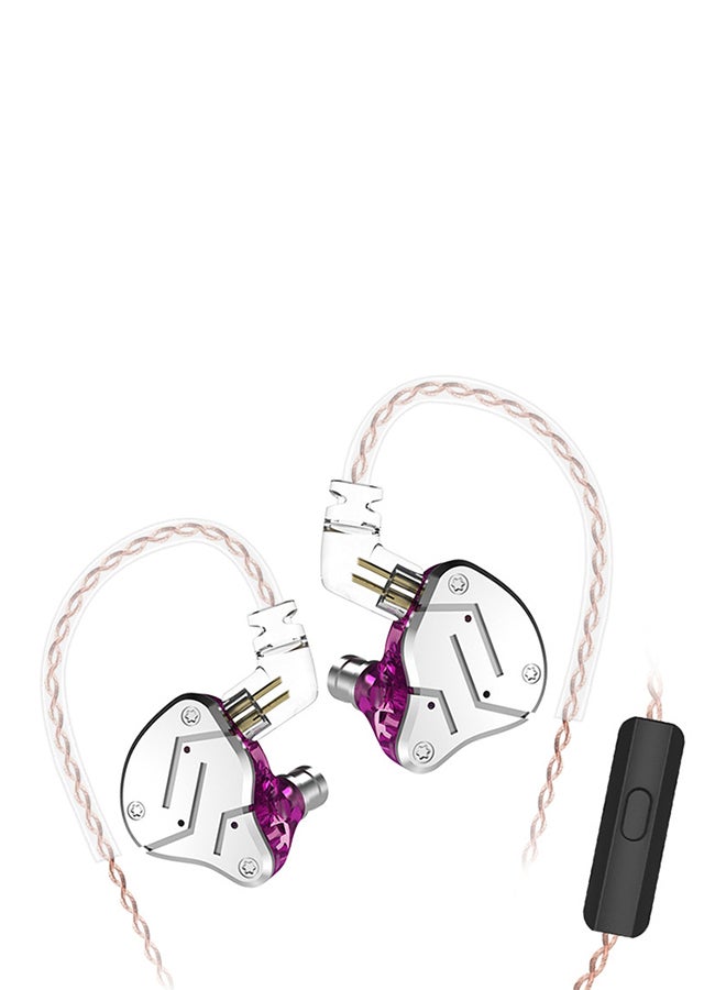 KZ ZSN Wired Noise-Cancelling In-Ear Earphones Viola Purple/White - Image 1