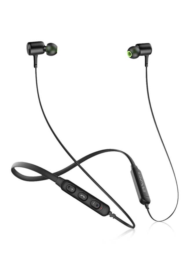 Awei G30BL Wireless Bluetooth Sports Neckband Earphones Black - Image 1