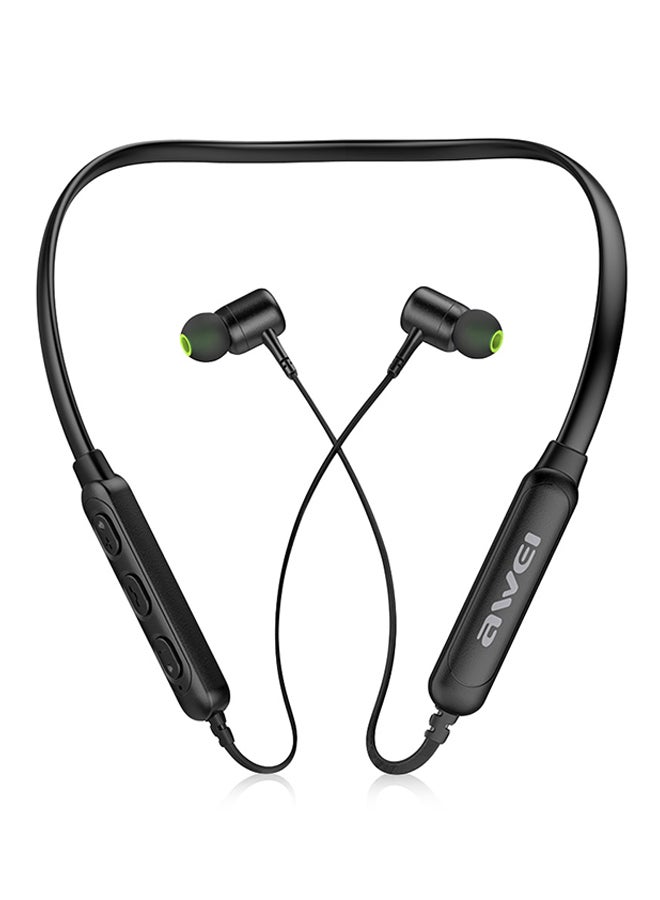 Awei G30BL Wireless Bluetooth Sports Neckband Earphones Black - Image 2